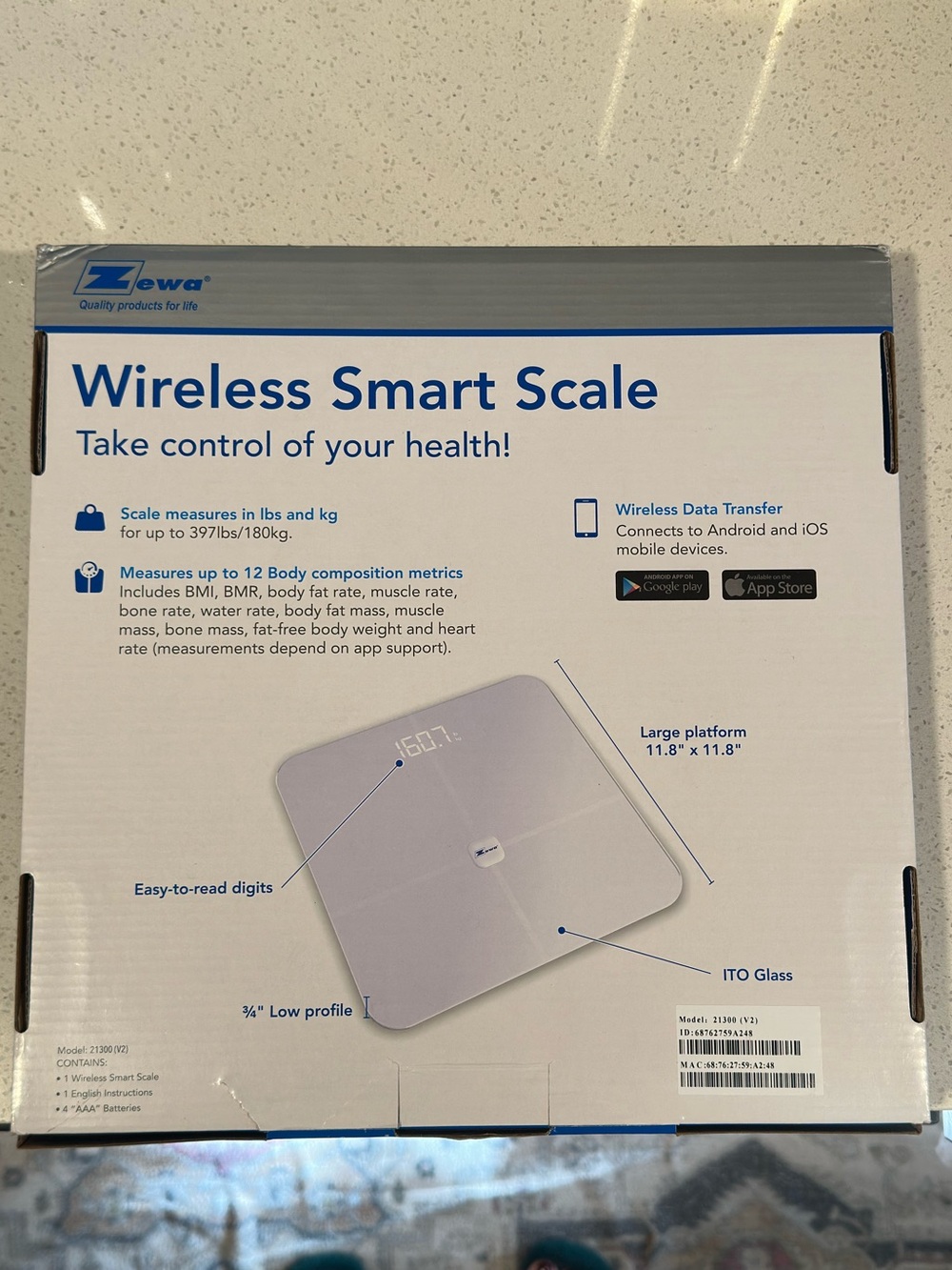 Wireless Smart Scale - White - Picture 2 of 4